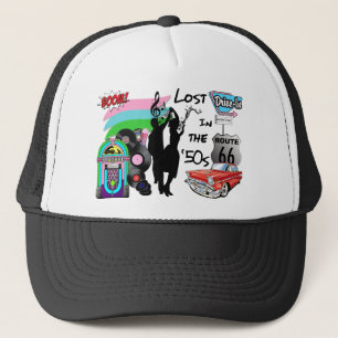 Lost in the 50s Retro Cool Design Trucker Hat