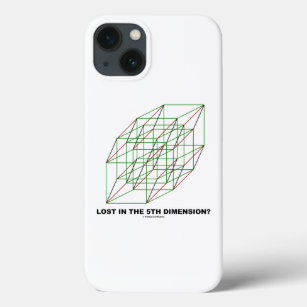Lost In The 5th Dimension? Geometry Cube Humour iPhone 13 Case