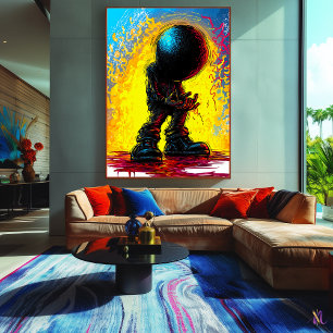 Lost in the Abyss – Surreal Expressionist Art Poster