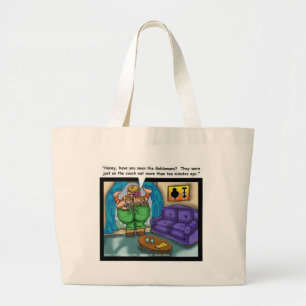 Lost In The Crack Funny Cartoon Gifts Collectibles Large Tote Bag
