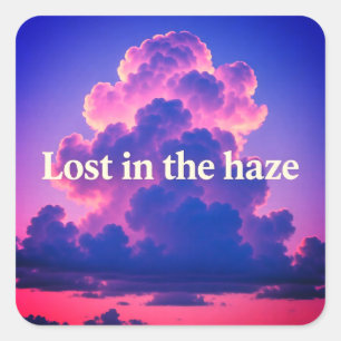 Lost in the Haze – Taylor Swift Inspired Dreamy Co Square Sticker