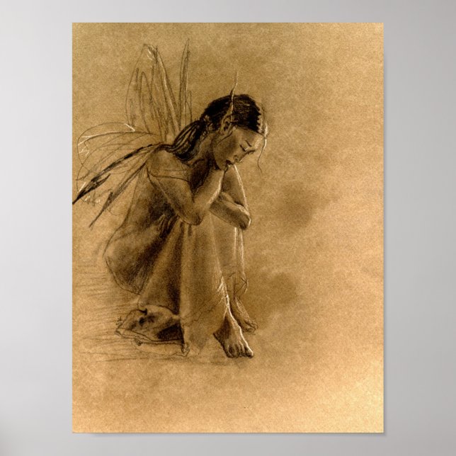 lost in thought   (brown paper version) poster (Front)