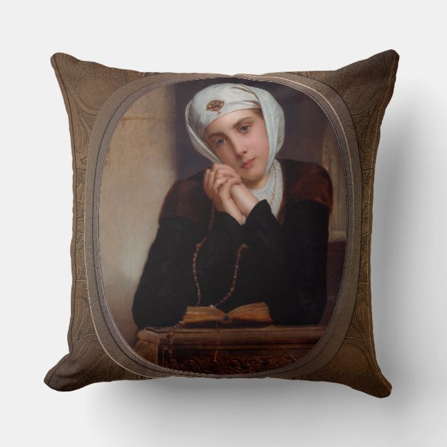 Lost in Thought by Henry Guillaume Schlesinger Cushion (Front)