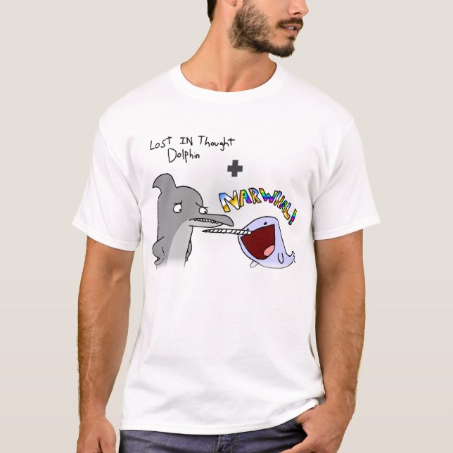 Lost in Thought Dolphin + Narwhal Shirt (Front)