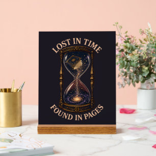 Lost In Time Found In Pages Acrylic Sign