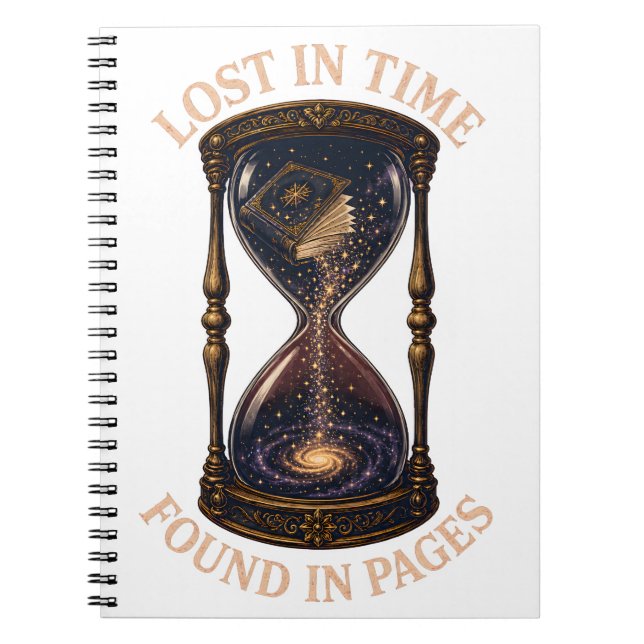 Lost In Time Found In Pages Notebook (Front)