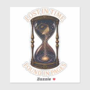 Lost In Time Found In Pages Sticker