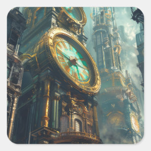 Lost in Time Square Sticker