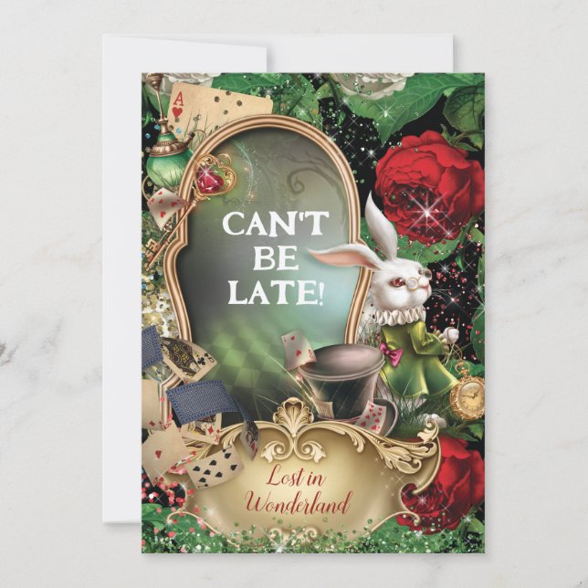Lost in Wonderland Garden Party Invitation (Front)