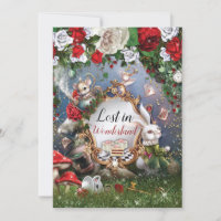Lost in Wonderland Party Invitation