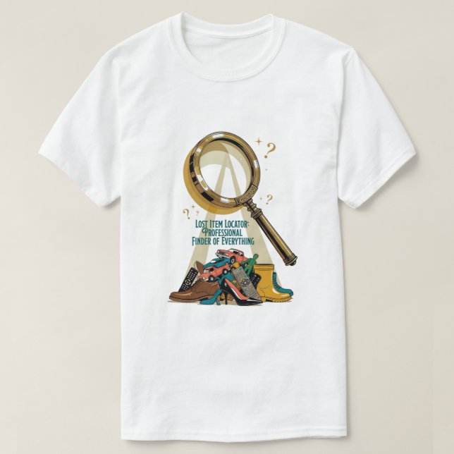 Lost Item Locator T Shirt, Professional Finder Mug T-Shirt (Design Front)