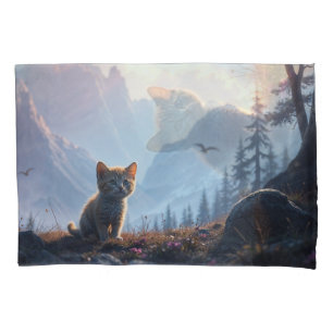 Lost Kitten in the Wilderness Pillowcase