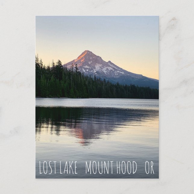 Lost Lake Mount Hood Oregon Sunrise Reflections Postcard (Front)