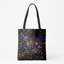 Lost Leopard on Black Tote Bag