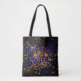 Lost Leopard on Black Tote Bag