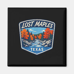 Lost maples texas autumn trees river hiking nature magnet