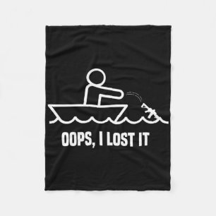 Lost My Guns In A Boating Accident Gag Gift Funny Fleece Blanket