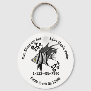 Lost Old Wife Home Contact Information Key Ring