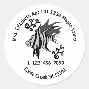 Lost Old Wife Home Contact Information Keychain Classic Round Sticker