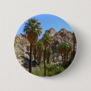 Lost Palms Oasis I at Joshua Tree National Park 6 Cm Round Badge