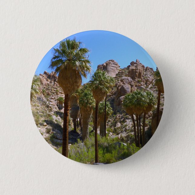 Lost Palms Oasis I at Joshua Tree National Park 6 Cm Round Badge (Front)