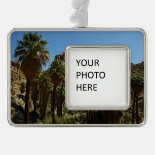 Lost Palms Oasis I at Joshua Tree National Park Silver Plated Framed Ornament