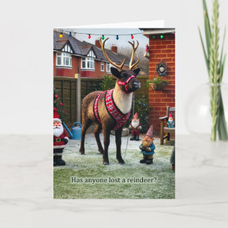 Lost Reindeer Christmas Greeting Card 2024