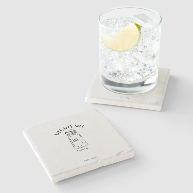 Lost shaker of salt - fond it stone coaster (Side)