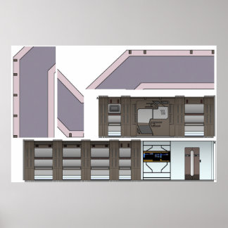 Lost Ship Hallway Poster