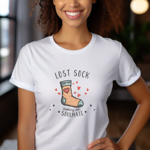 Lost Sock Looking for Soulmate Valentines Day T-Shirt