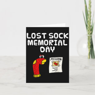 Lost sock memorial day, laundry worker funny card