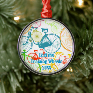 Lost the Training Wheels Bike Keepsake and Year Metal Ornament