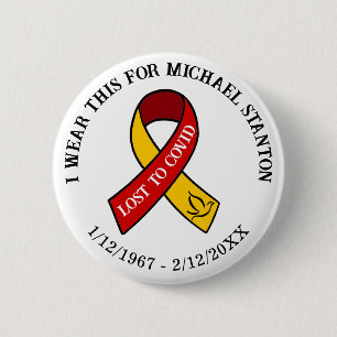 Lost to Covid Memorial Personalised 6 Cm Round Badge