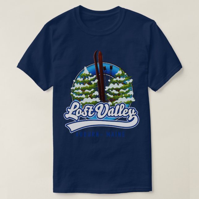 Lost Valley Auburn Maine ski T-Shirt (Design Front)