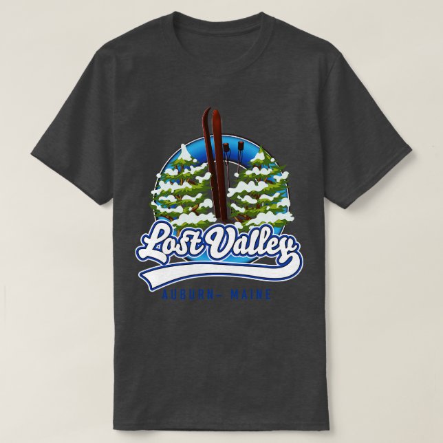 Lost Valley Auburn Maine ski T-Shirt (Design Front)