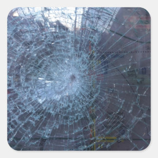 Lost -- with Broken Glass and Map Square Sticker