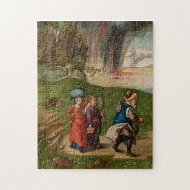 Lot and his daughters by Albreccht Dürer Jigsaw Puzzle (Vertical)