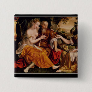 Lot and his Daughters, c.1565 15 Cm Square Badge