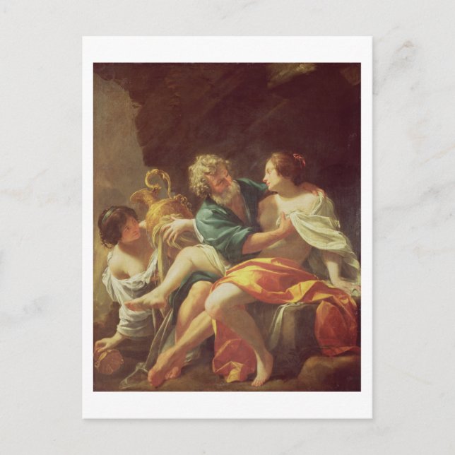 Lot and his Daughters, c.1630 (oil on canvas) Postcard (Front)