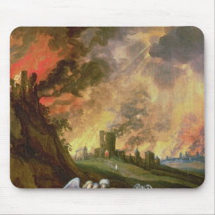 Lot and His Daughters Leaving Sodom Mouse Pad