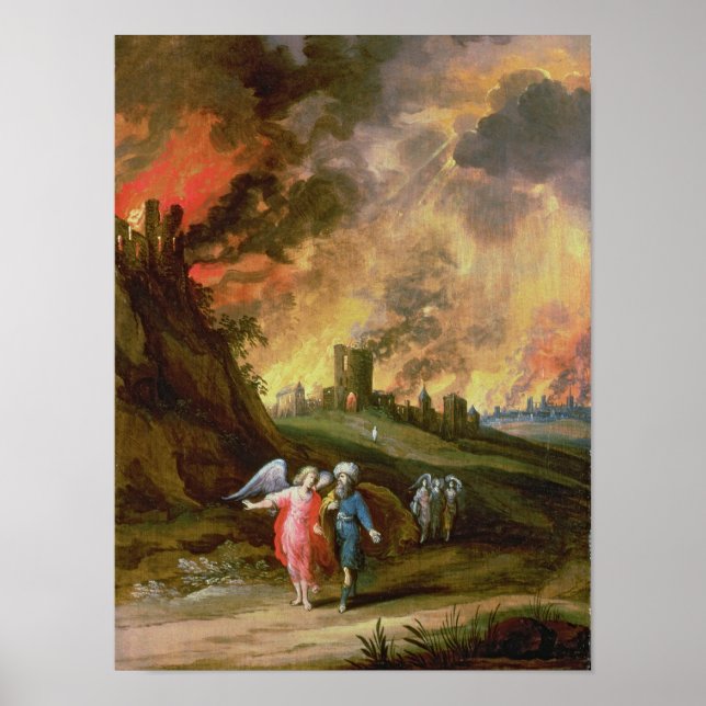 Lot and His Daughters Leaving Sodom Poster (Front)