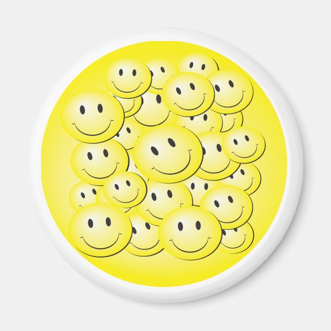 Lot of bubble faces . magnet (Front)