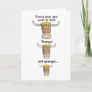 Lot of bull, humourous birthday card