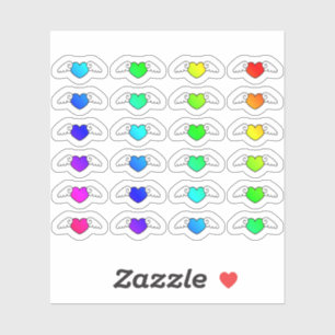 Lot Of Colorful Flying Hearts Tiny Heart Shapes