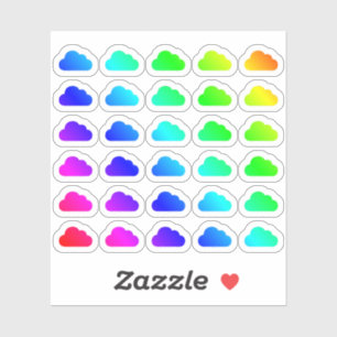 Lot Of Colourful Clouds Tiny Rainbow Cloud Shapes
