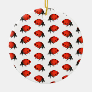 Lot Of Ladybugs Ceramic Tree Decoration