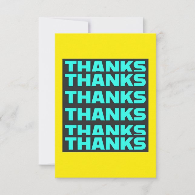 Lot Of Thanks Words - Thank You Card (Front)