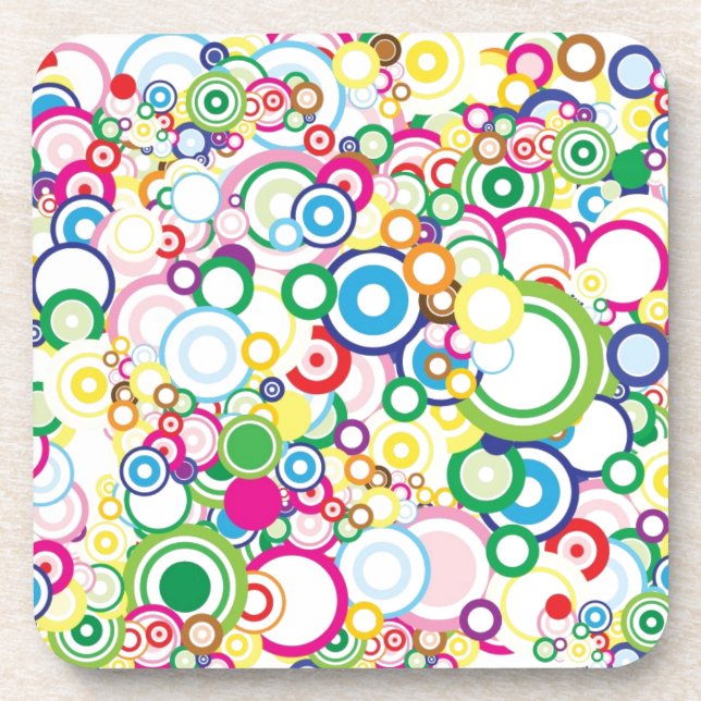 Lot of vivid circles coaster (Front)