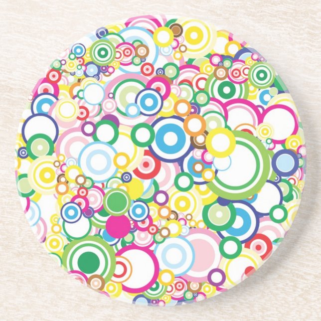 Lot of vivid circles coaster (Front)