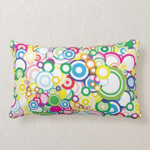 Lot of vivid circles lumbar cushion